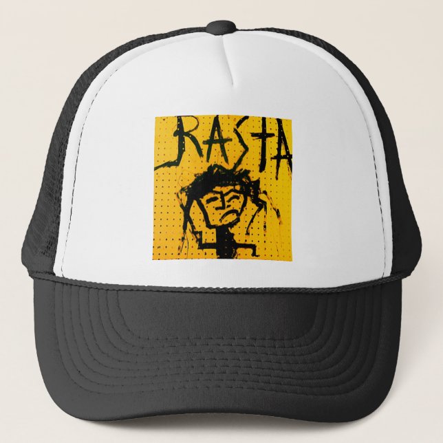 RASTA-STRICHMÄNNCHEN TRUCKERKAPPE (Vorderseite)