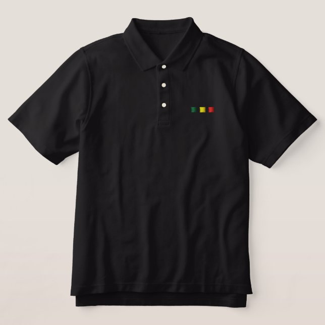 Rasta Stripes Polo Shirt (Design Vorderseite)
