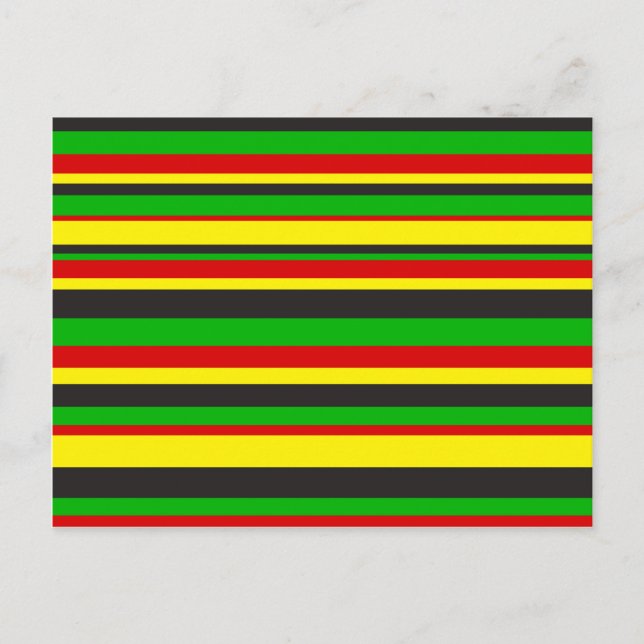 Rasta Stripes Postkarte (Vorderseite)