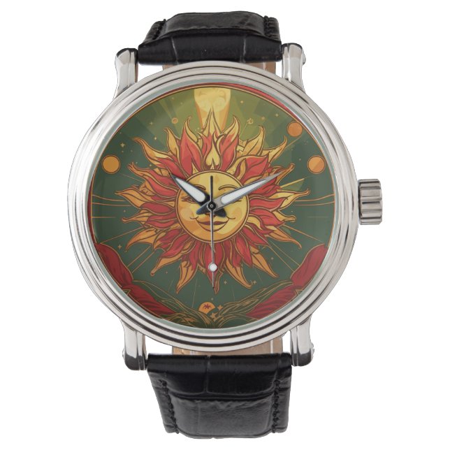 Rasta Sun Armbanduhr (Vorderseite)