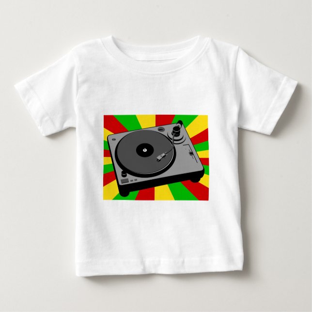 Rasta Turntable Baby T-shirt (Vorderseite)