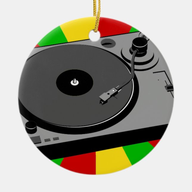 Rasta-Turntable Keramikornament (Vorne)