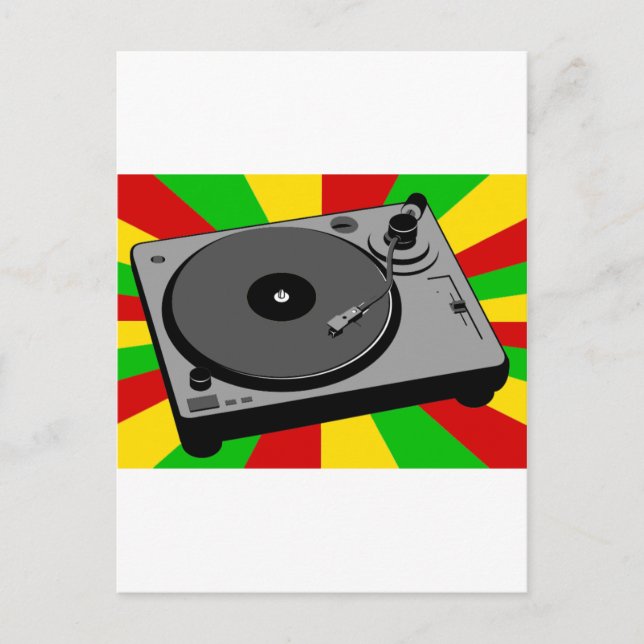 Rasta-Turntable Postkarte (Vorderseite)