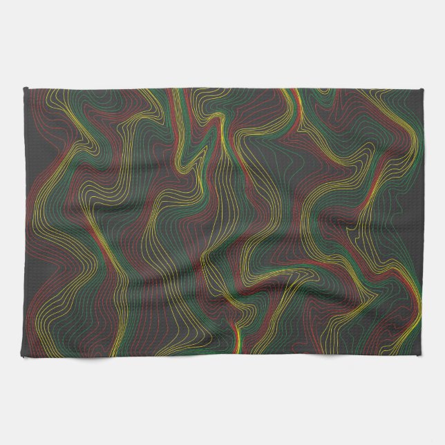 Rasta Waves Geschirrtuch (Horizontal)