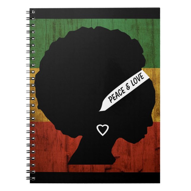 Rasta Woman Peace & Love  Notizblock (Vorderseite)