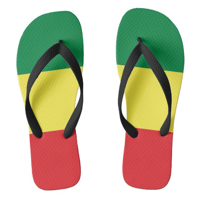 Rastafara Power - Rasta - Reggae Flip Flops (Fußbett)