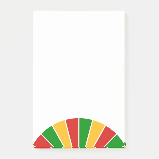 RASTAFARI FLAG BUTTON RAYS + Ihre Ideen Post-it Klebezettel (Vorderseite)