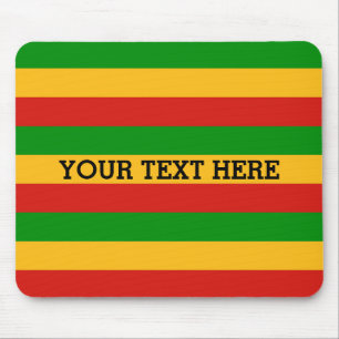 RASTAFARI FLAG FARBEN + Ihr Text Mousepad