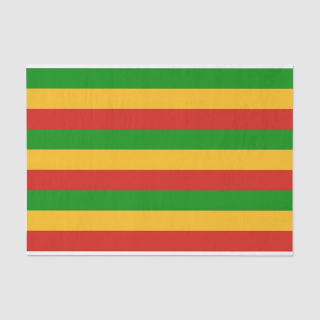 RASTAFARI FLAG FARBEN + Ihre Ideen Seidenpapier (Vorderseite)