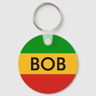 RASTAFARI FLAG FLAG FARBEN + Ihr Name & Ihre Ideen Schlüsselanhänger
