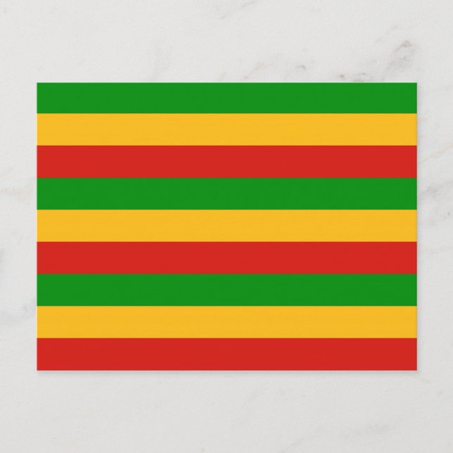 RASTAFARI FLAG FLAG FARBEN + Ihre Ideen Postkarte (Vorderseite)