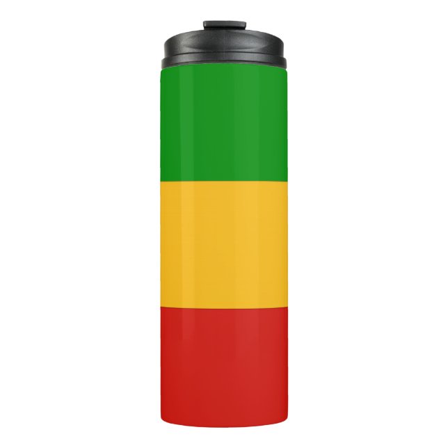 RASTAFARI FLAG FLAG FARBEN + Ihre Ideen Thermosbecher (Vorderseite)