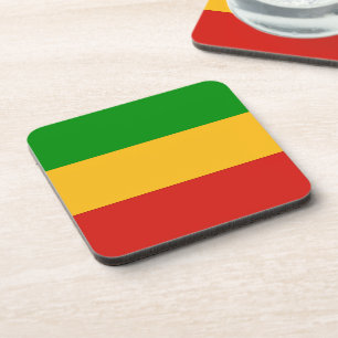 RASTAFARI FLAG FLAG FARBEN + Ihre Ideen Untersetzer