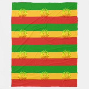 RASTAFARI FLAGFARBEN - MIT LION FLEECEDECKE