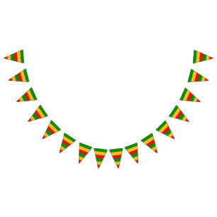 RASTAFARI FLAGFARBEN - STREIFEN WIMPELKETTE