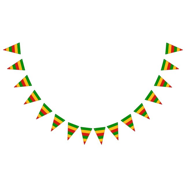 RASTAFARI FLAGFARBEN - STREIFEN WIMPELKETTE (Alle)