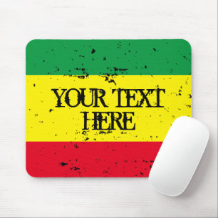 Rastafari-Flagge Reggae-Musik grün gelb rot Mousepad