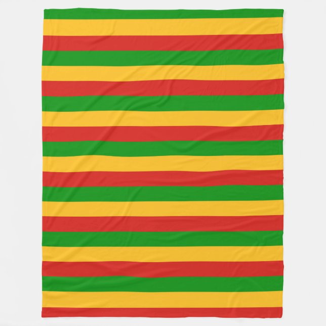 RASTAFARI FLAGGEN-FARBEN + Ihre Ideen Fleecedecke (Vorderseite)