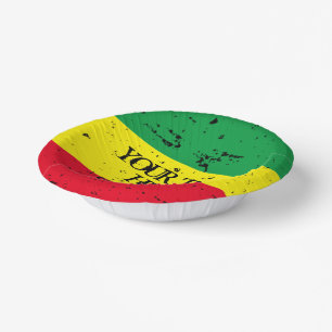 Rastafari-Flaggen-Reggae-Thema benutzerdefinierte  Pappteller