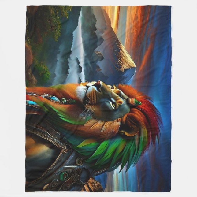 Rastafari Fleecedecke (Vorderseite)