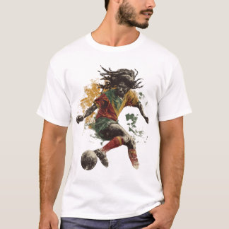 Rastafari-Fußballspieler T-Shirt