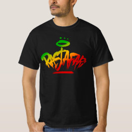 Rastafari Graffiti Tag Style Rasta Colors Reggae T-Shirt