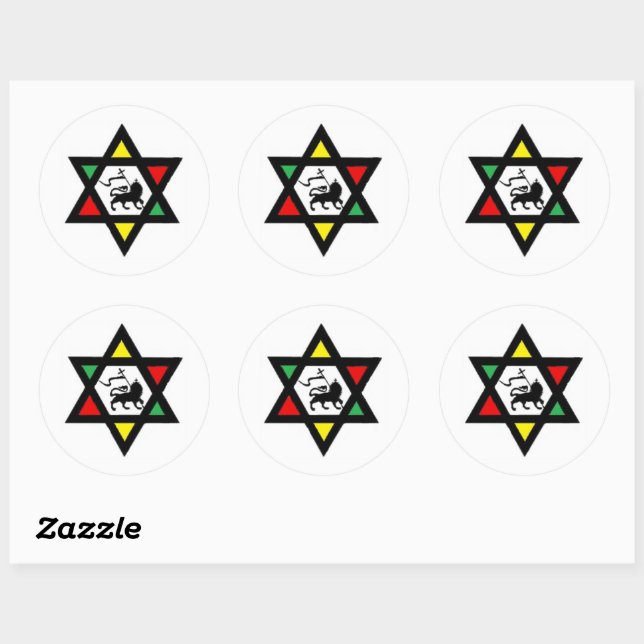 Rastafari Lion von Judah Stickers (Blatt)