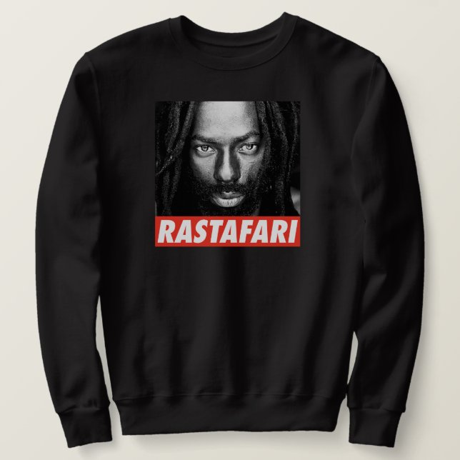 Rastafari Rasta Reggae Buju Roots Sweater Sweatshirt (Design vorne)