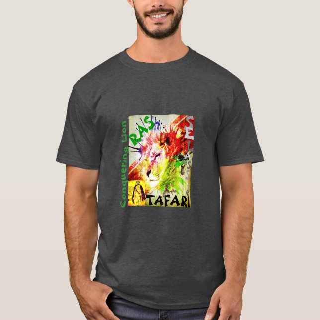 Rastafari Selassie Löwe von Judah T-Shirt (Vorderseite)