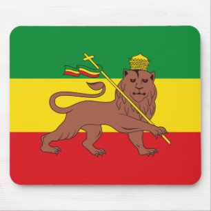 Rastafarian Flag Äthiopia Löwe von Judah Postcar Mousepad
