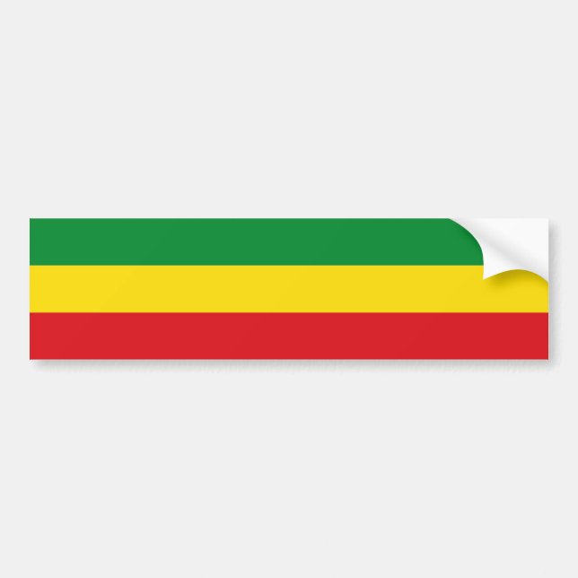 Rastafarian Flag Rasta Äthiopian Autoaufkleber (Vorne)