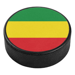 Rastafarian Flag Rasta Äthiopian Eishockey Puck
