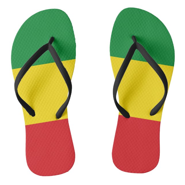 Rastafarian Flag Rasta Äthiopian Flip Flops (Fußbett)