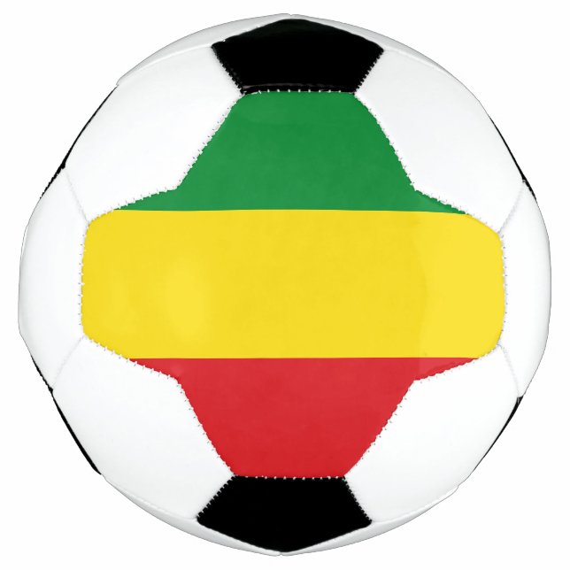 Rastafarian Flag Rasta Äthiopian Fußball (Vorderseite)