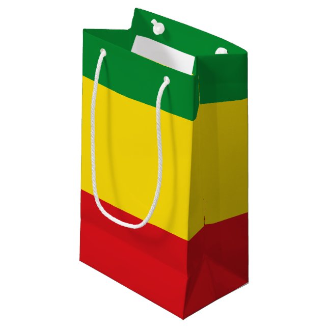 Rastafarian Flag Rasta Äthiopian Kleine Geschenktüte (Vorderseite Schrägansicht)