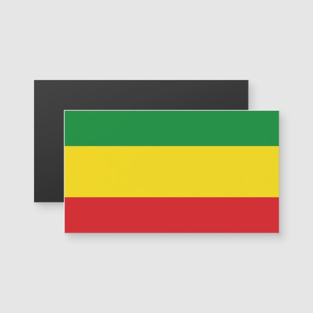 Rastafarian Flag Rasta Äthiopian Magnetkarte (Vorne/Hinten)