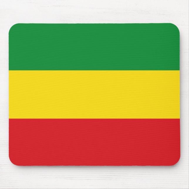 Rastafarian Flag Rasta Äthiopian Mousepad (Vorne)