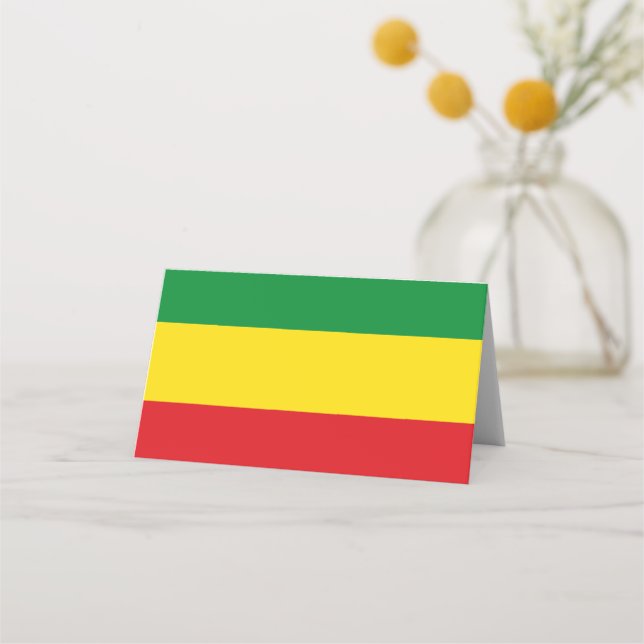Rastafarian Flag Rasta Äthiopian Platzkarte (Vorderseite)
