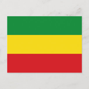 Rastafarian Flag Rasta Äthiopian Postkarte
