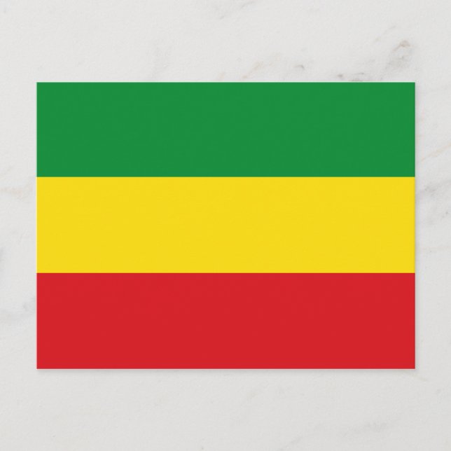Rastafarian Flag Rasta Äthiopian Postkarte (Vorderseite)