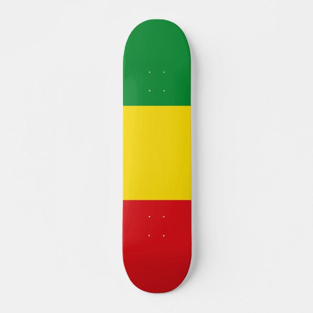 Rastafarian Flag Rasta Äthiopian Skateboard (Vorne)