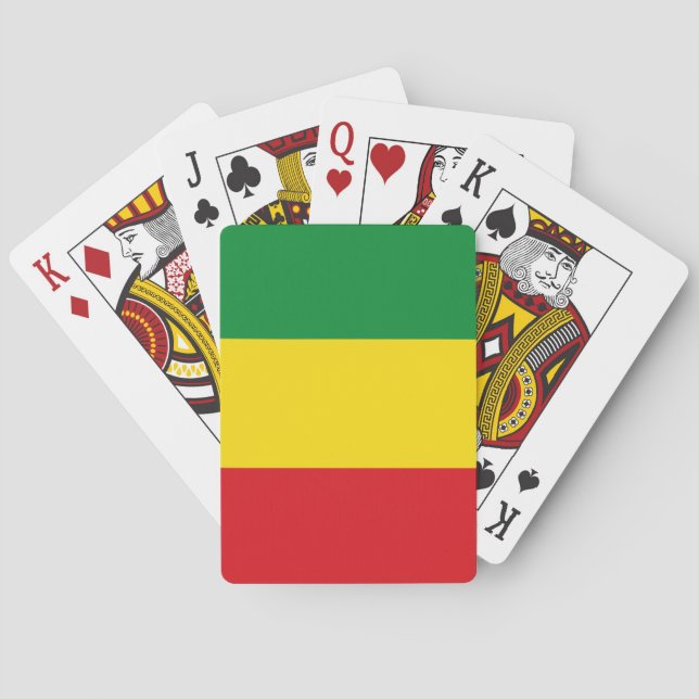 Rastafarian Flag Rasta Äthiopian Spielkarten (Rückseite)