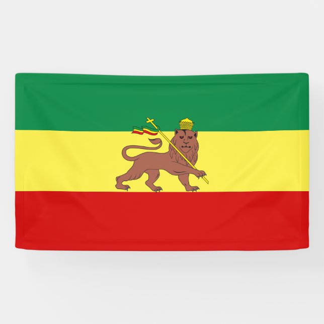Rastafarian Flag (Rastafarianism) (Rasta) Banner (Horizontal)