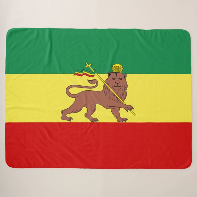 Rastafarian Flag (Rastafarianism) (Rasta) Sherpadecke (Vorderseite (Horizontal))