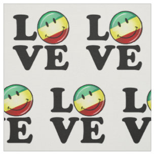 Rastafarian Liebe glückliche Rasta Flagge Stoff