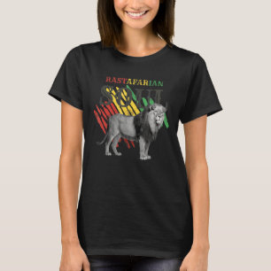 Rastafarian Lion of Judah Rasta Reggae Rastafari E T-Shirt
