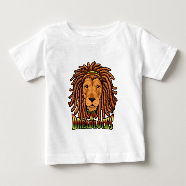 Rastafarian Löwe von Judah Baby T-shirt (Vorderseite)