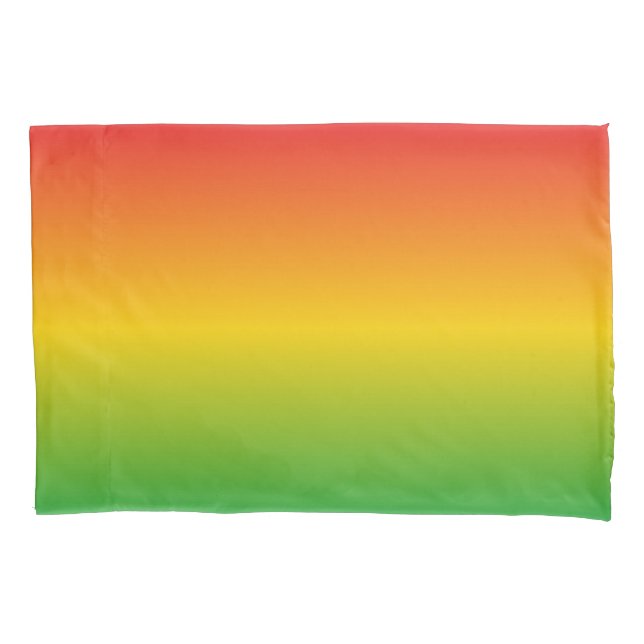 Rastafarian Rasta Rotes Gold und Grün verblasst Kissenbezug (Vorderseite-Links)