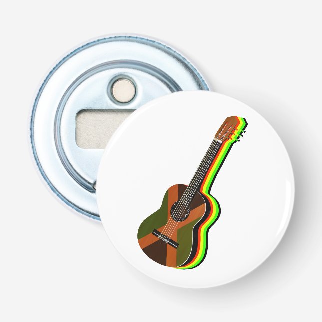 Rastafarian Reggae Guitar Flaschenöffner (Vorderseite)