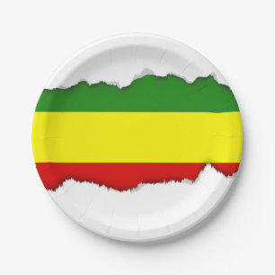 Rastafarian Stolz-Flagge Pappteller